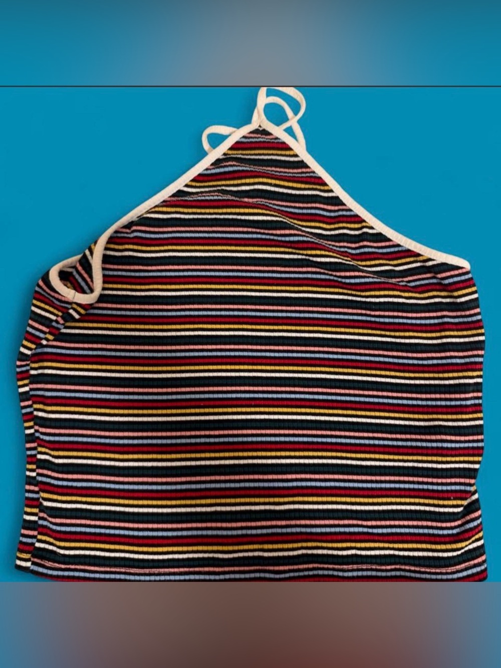 Women’s Multicolor Striped Halter Top